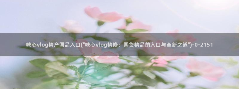 糖心vlog官网网站